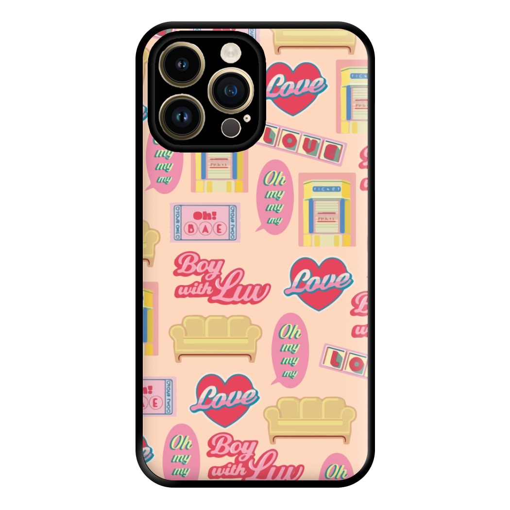 K-Pop Band Icon Pattern Phone Case for iPhone 14 Pro Max