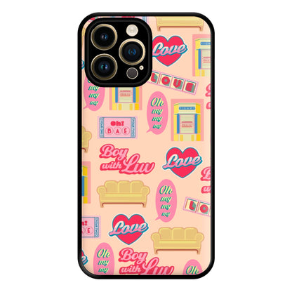 K-Pop Band Icon Pattern Phone Case for iPhone 14 Pro Max