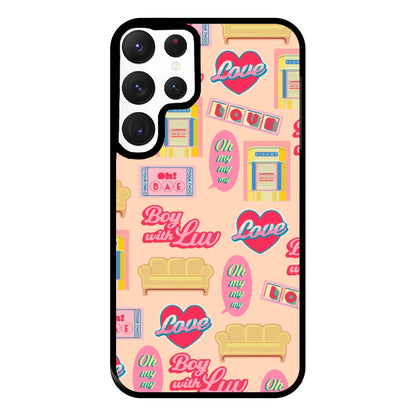 K-Pop Band Icon Pattern Phone Case for Galaxy S22 Ultra