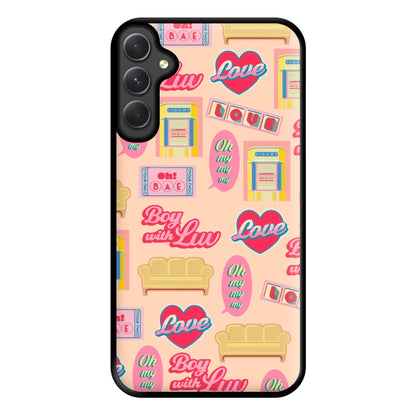 K-Pop Band Icon Pattern Phone Case for Galaxy A14