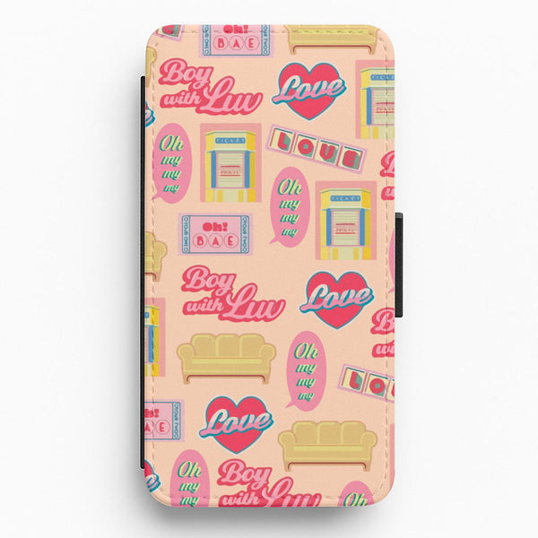 K-Pop Band Icon Pattern Flip / Wallet Phone Case