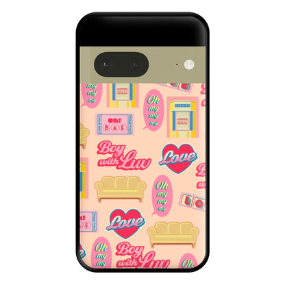 K-Pop Band Icon Pattern Phone Case for Google Pixel 7a