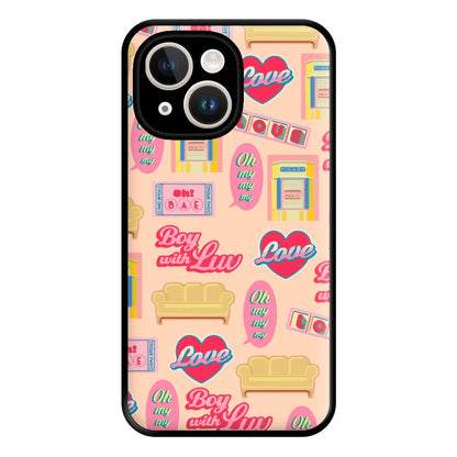 K-Pop Band Icon Pattern Phone Case for iPhone 14 Plus