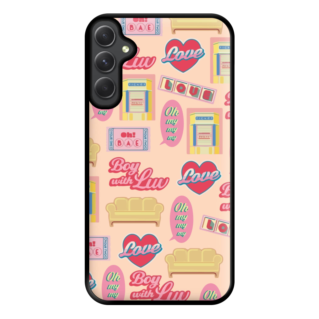 K-Pop Band Icon Pattern Phone Case for Galaxy A54