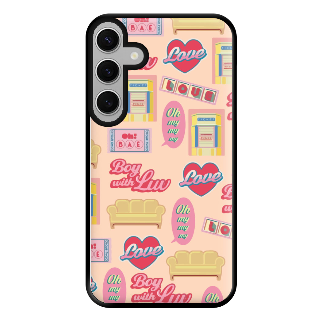 K-Pop Band Icon Pattern Phone Case for Galaxy S24FE