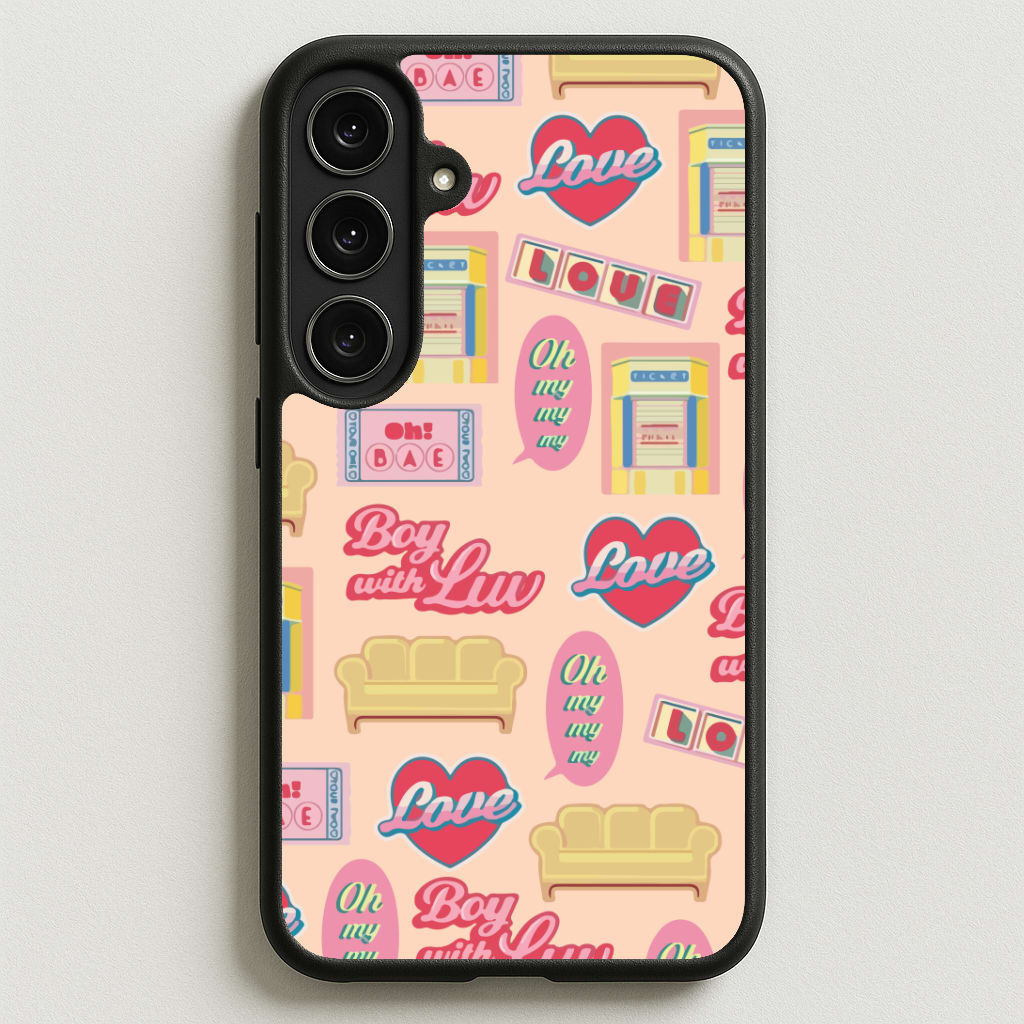 K-Pop Band Icon Pattern Phone Case for Galaxy S25FE