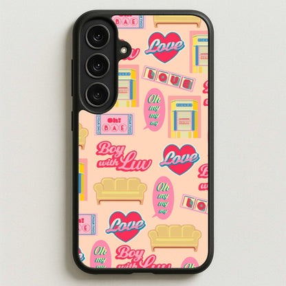 K-Pop Band Icon Pattern Phone Case for Galaxy S25FE