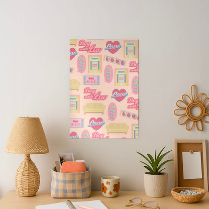 K-Pop Band Icon Pattern Art Print