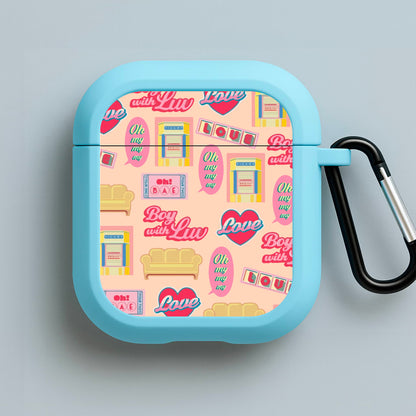 K-Pop Band Icon Pattern Blue AirPods Case