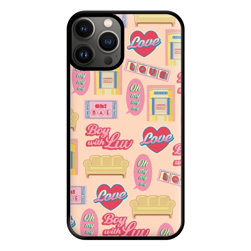 K-Pop Band Icon Pattern Phone Case for iPhone 13 Pro Max