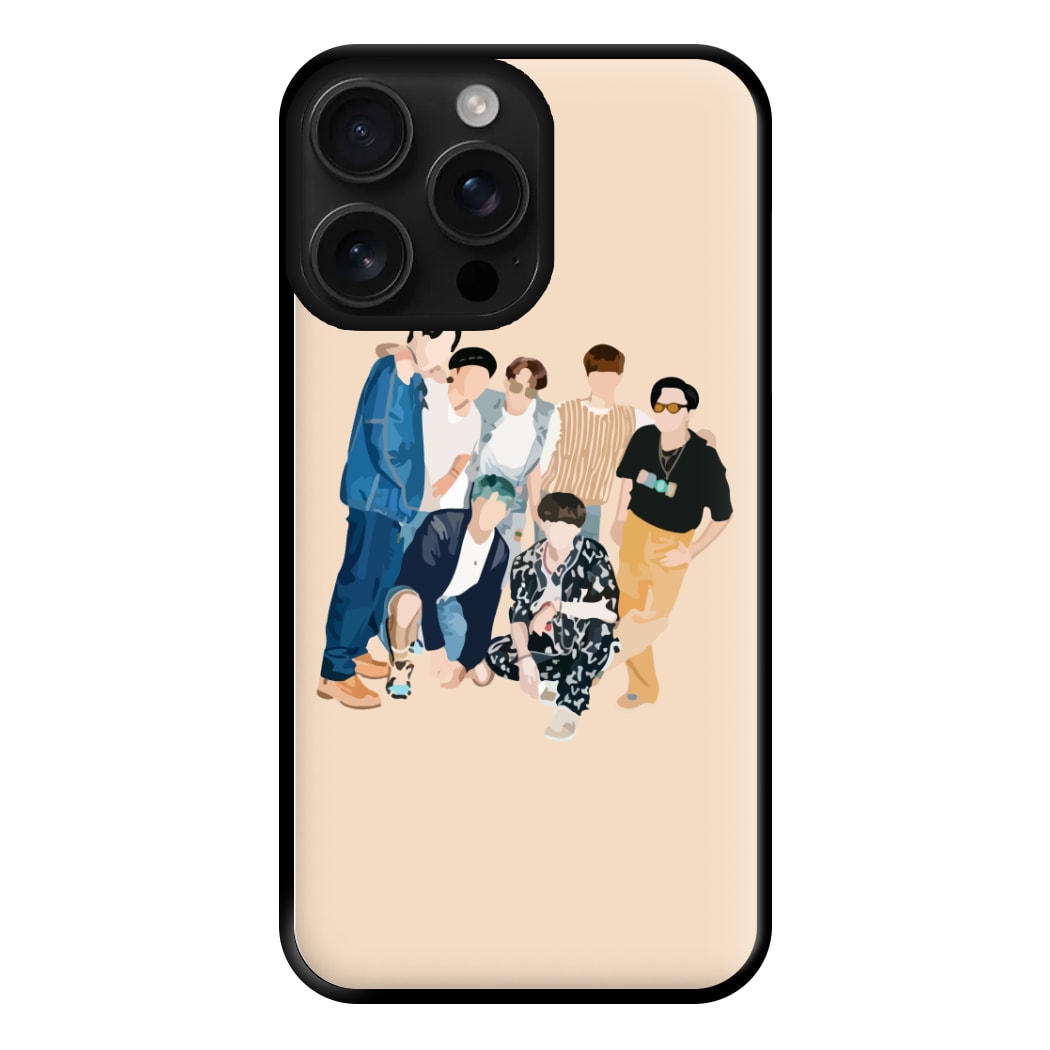 Casual K-Pop Band Band Phone Case for iPhone 16 Pro Max