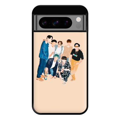 Casual K-Pop Band Band Phone Case for Google Pixel 8 Pro