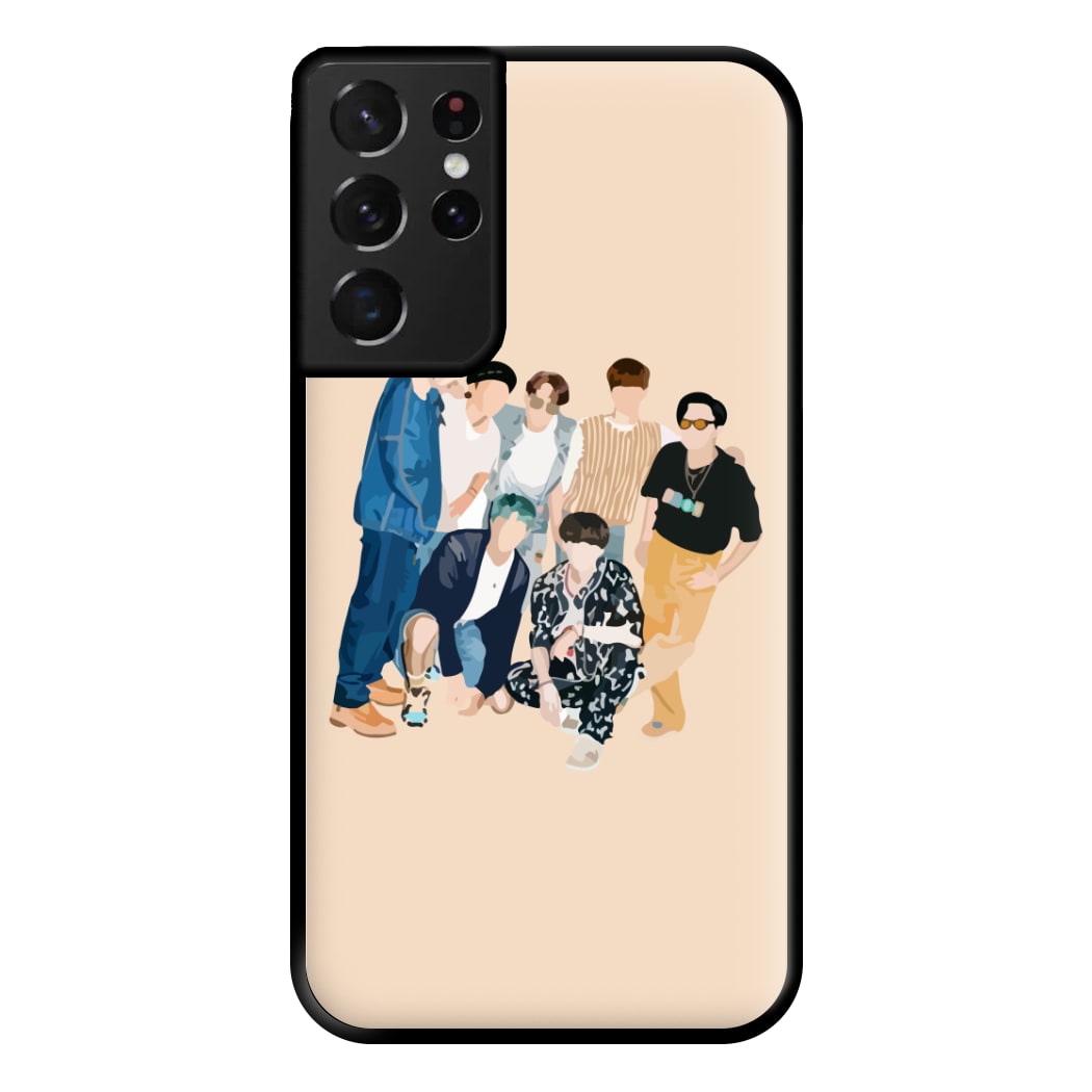 Casual K-Pop Band Band Phone Case for Galaxy S21 Ultra