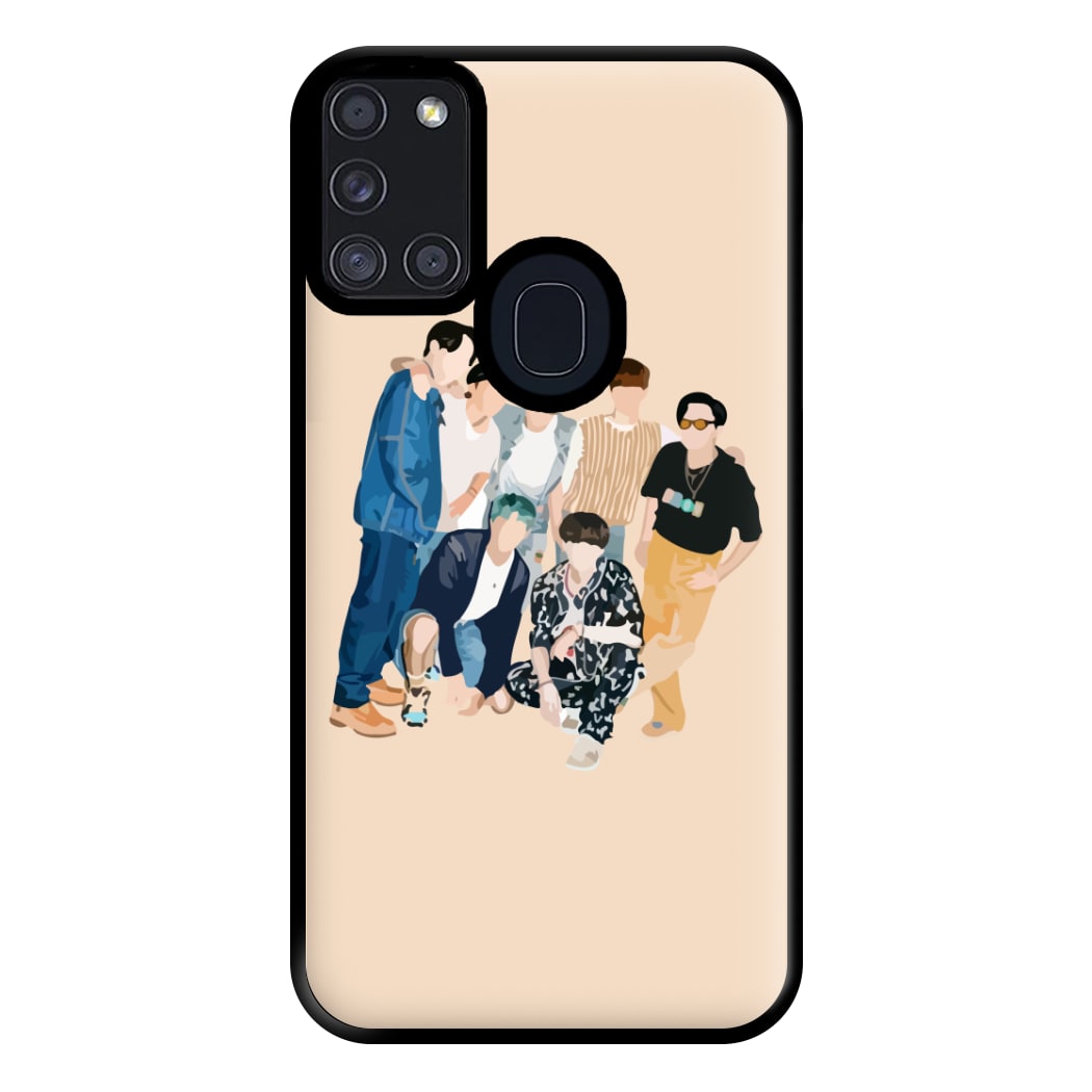 Casual K-Pop Band Band Phone Case for Galaxy A21s