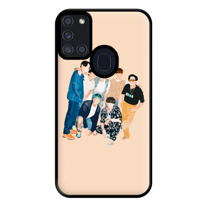 Casual K-Pop Band Band Phone Case for Galaxy A21s