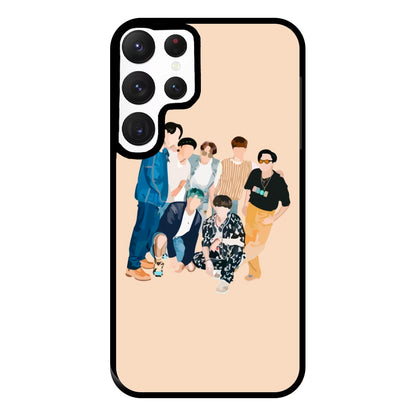 Casual K-Pop Band Band Phone Case for Galaxy S22 Ultra