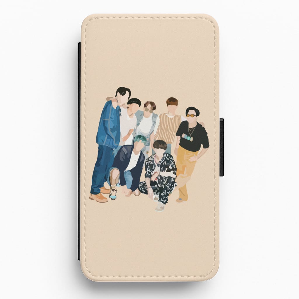 Casual K-Pop Band Band Flip / Wallet Phone Case
