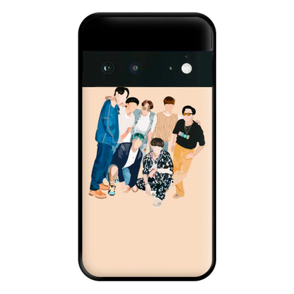 Casual K-Pop Band Band Phone Case for Google Pixel 6a