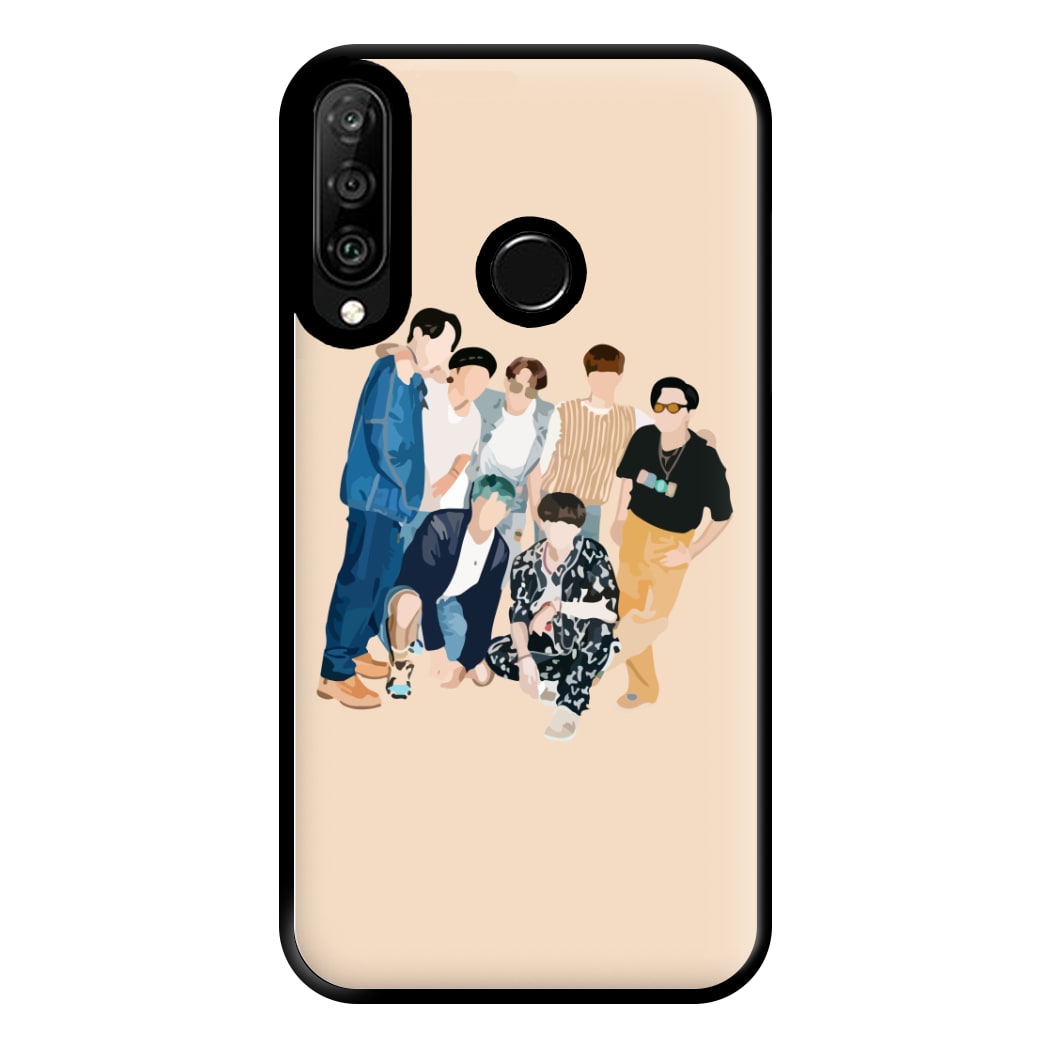 Casual K-Pop Band Band Phone Case for Huawei P30 Lite