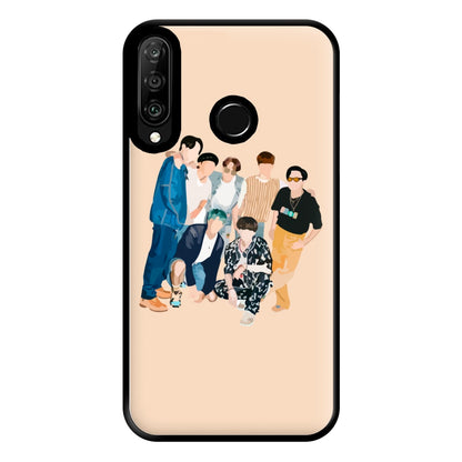 Casual K-Pop Band Band Phone Case for Huawei P30 Lite