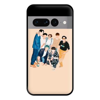 Casual K-Pop Band Band Phone Case for Google Pixel 7 Pro