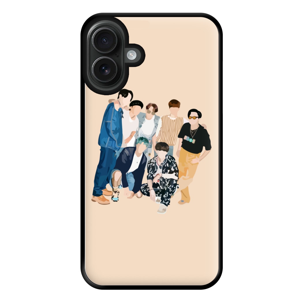 Casual K-Pop Band Band Phone Case for iPhone 16 Plus