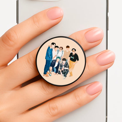 Casual K-Pop Band Band Phone Grip
