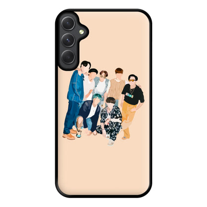 Casual K-Pop Band Band Phone Case for Galaxy A14