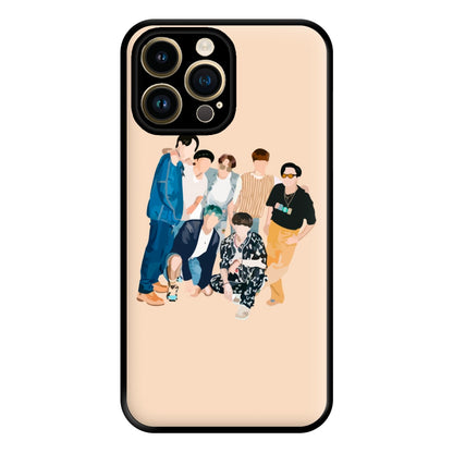 Casual K-Pop Band Band Phone Case for iPhone 14 Pro Max