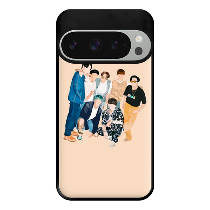 Casual K-Pop Band Band Phone Case for Google Pixel 9 Pro XL