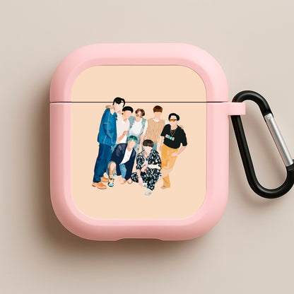 Casual K-Pop Band Band Pink AirPods Case