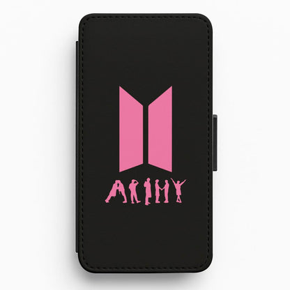 BTS Army Cast Pink  Flip / Wallet Phone Case