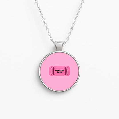 Bangtan Boys Ticket - K Pop Circle Necklace