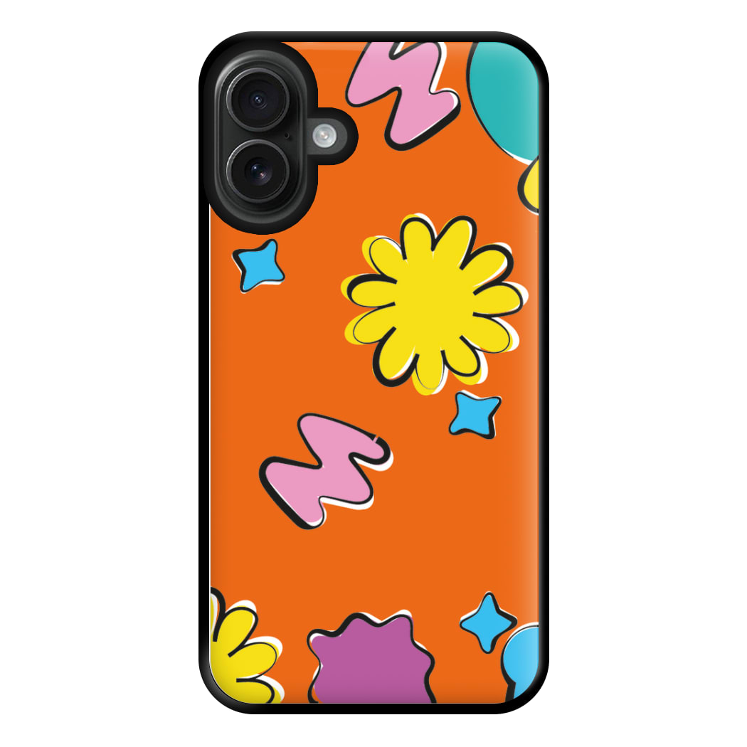 K-Pop Band Flowers Patterns Phone Case for iPhone 16 Plus