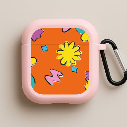 K-Pop Band Flowers Patterns Pink AirPods Case