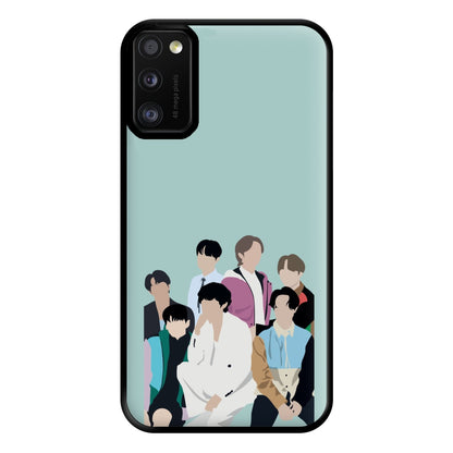 Blue K-Pop Band Members Phone Case for Galaxy A41