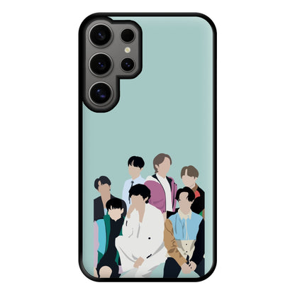 Blue K-Pop Band Members Phone Case for Galaxy S24 Ultra