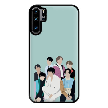 Blue K-Pop Band Members Phone Case for Huawei P30 Pro