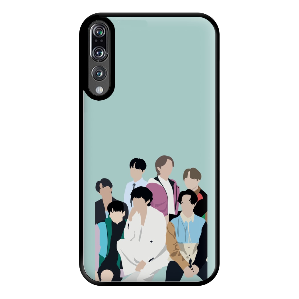 Blue K-Pop Band Members Phone Case for Huawei P20 Pro