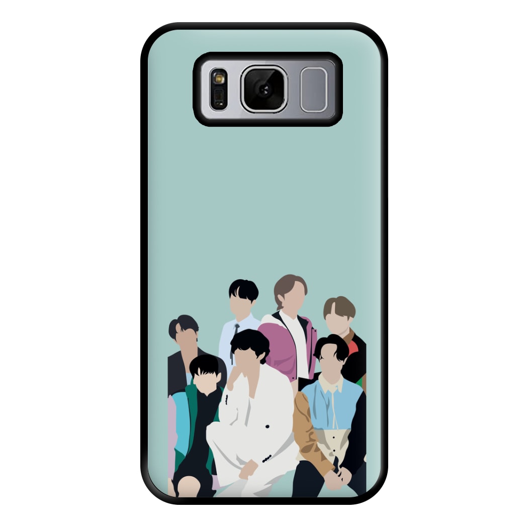 Blue K-Pop Band Members Phone Case for Galaxy S8 Plus