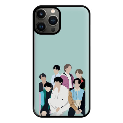 Blue K-Pop Band Members Phone Case for iPhone 11 Pro Max