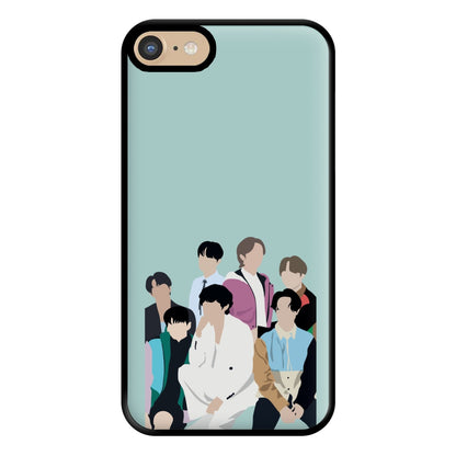 Blue K-Pop Band Members Phone Case for iPhone 6 / 7 / 8 / SE