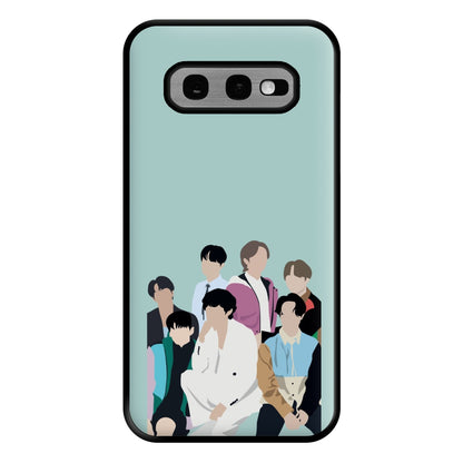 Blue K-Pop Band Members Phone Case for Galaxy S10e