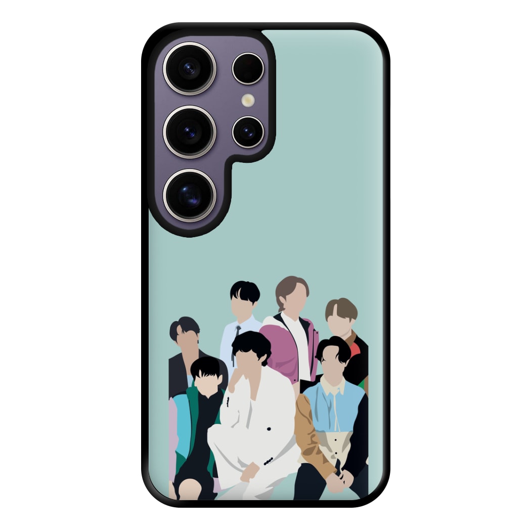 Blue K-Pop Band Members Phone Case for Galaxy S25 Ultra