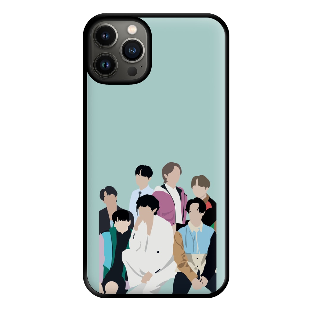 Blue K-Pop Band Members Phone Case for iPhone 13