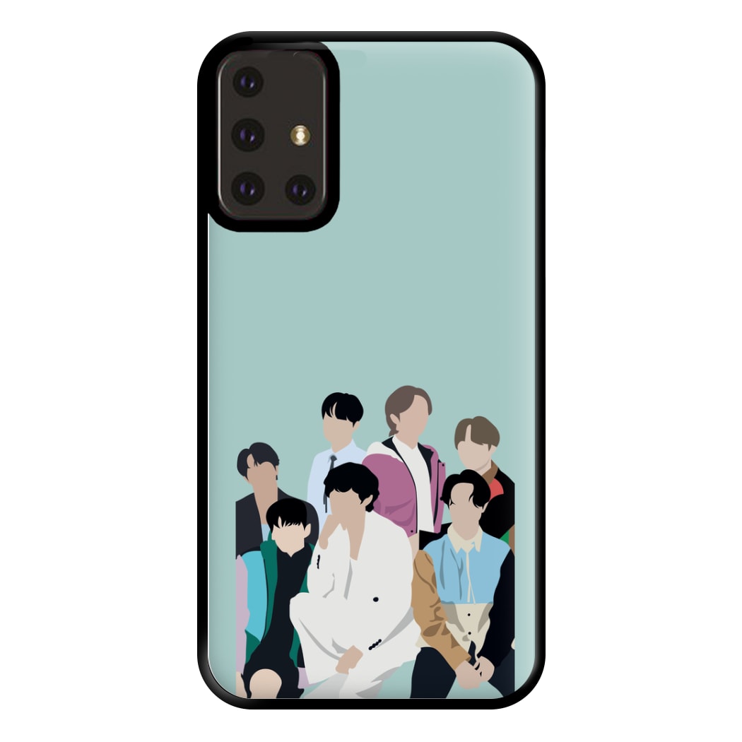 Blue K-Pop Band Members Phone Case for Galaxy A71