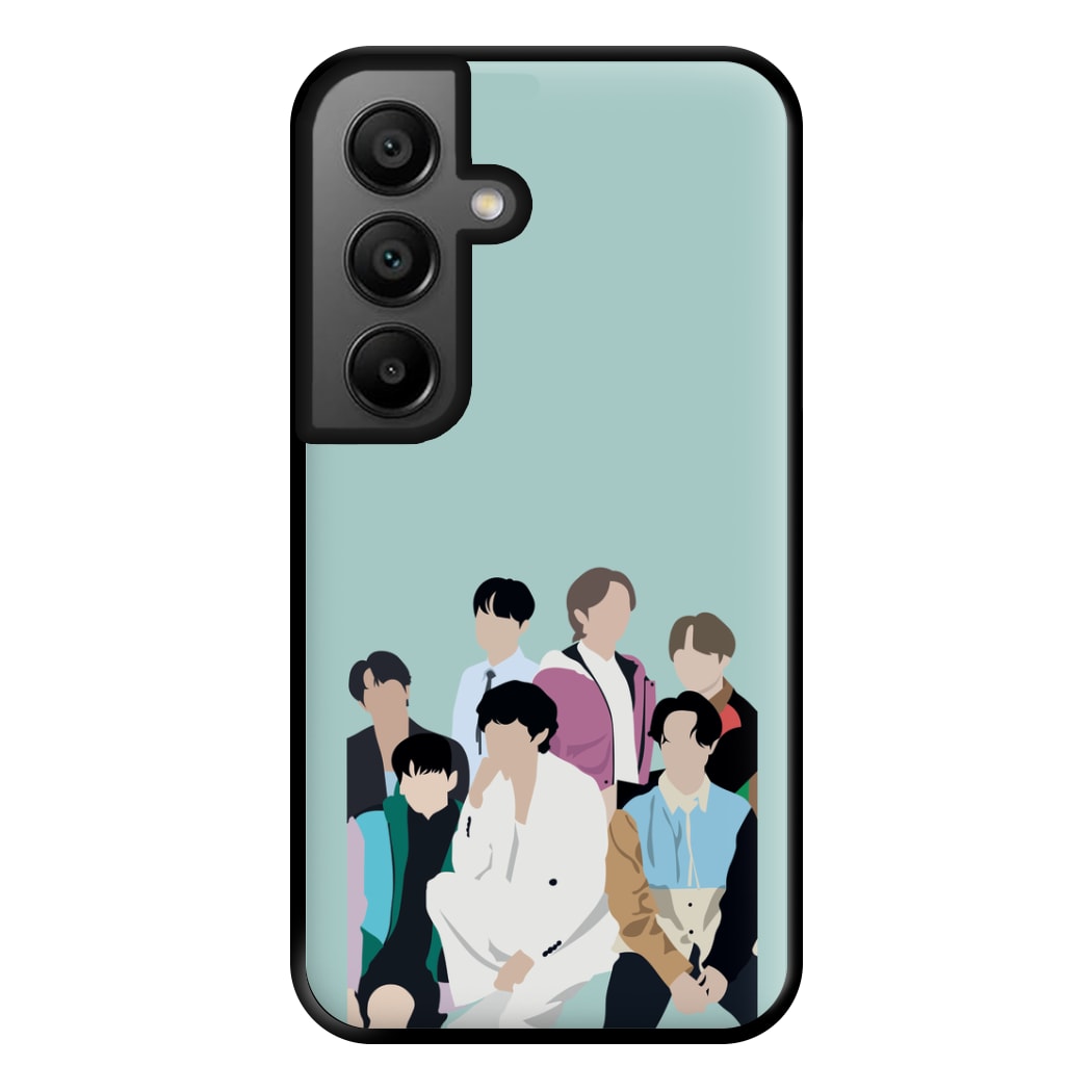 Blue K-Pop Band Members Phone Case for Google Pixel 8