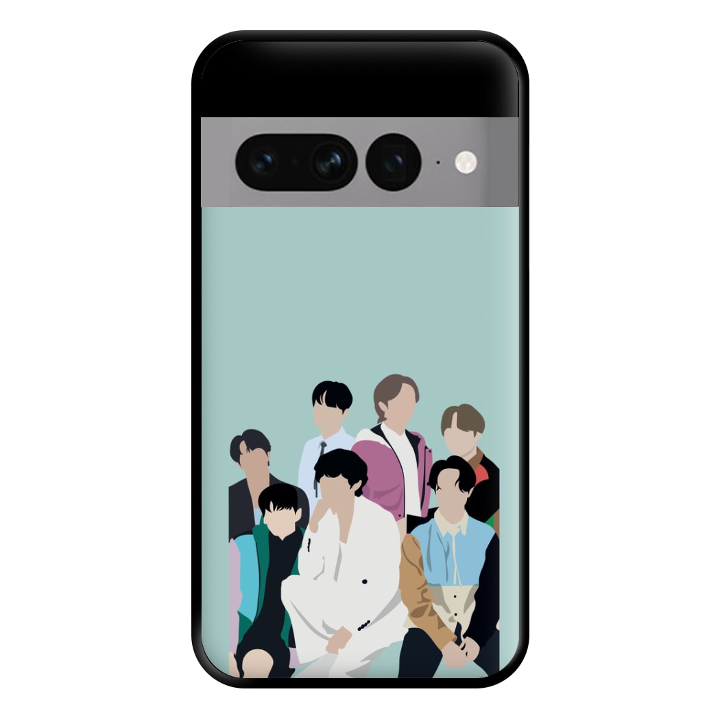 Blue K-Pop Band Members Phone Case for Google Pixel 7 Pro