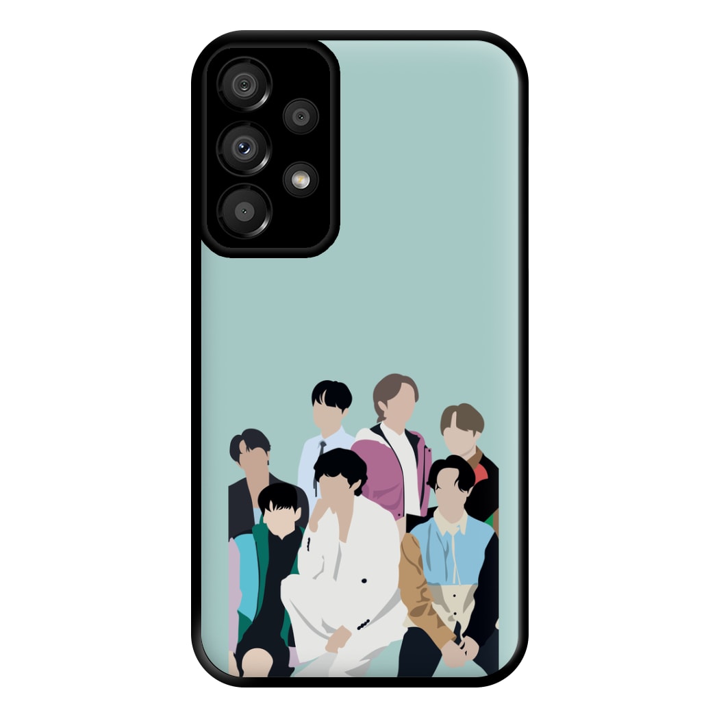 Blue K-Pop Band Members Phone Case for Galaxy A33