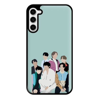 Blue K-Pop Band Members Phone Case for Galaxy S23 Plus